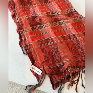 VisMaya Vibrant Orange Soft Scarf shawl Wrap